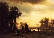 Albert Bierstadt An Indian Encampment china oil painting artist